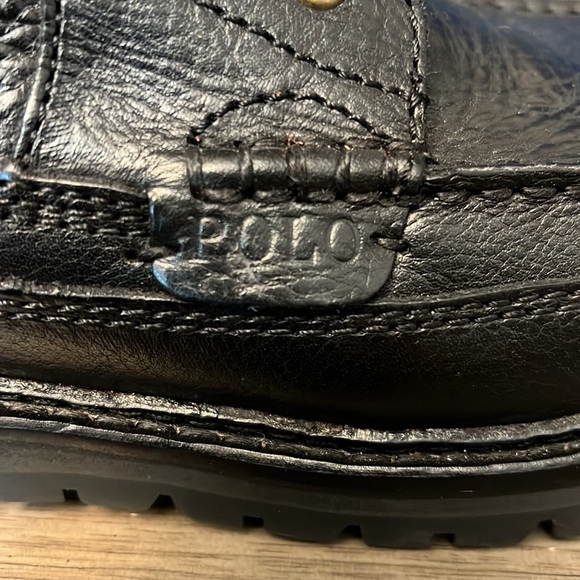 POLO RALPH LAUREN MEN’S WILINGCOTT BLACK LEATHER BOOTS 9D - Picture 10 of 16